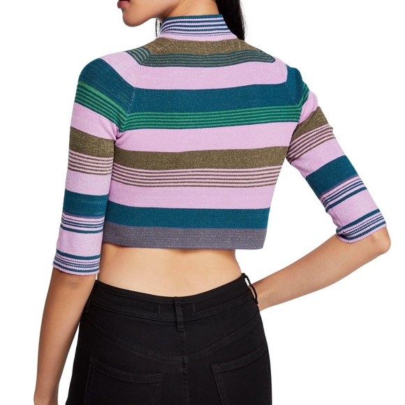 Free people Riptide Crop top stripe purple - Picture 3 of 5